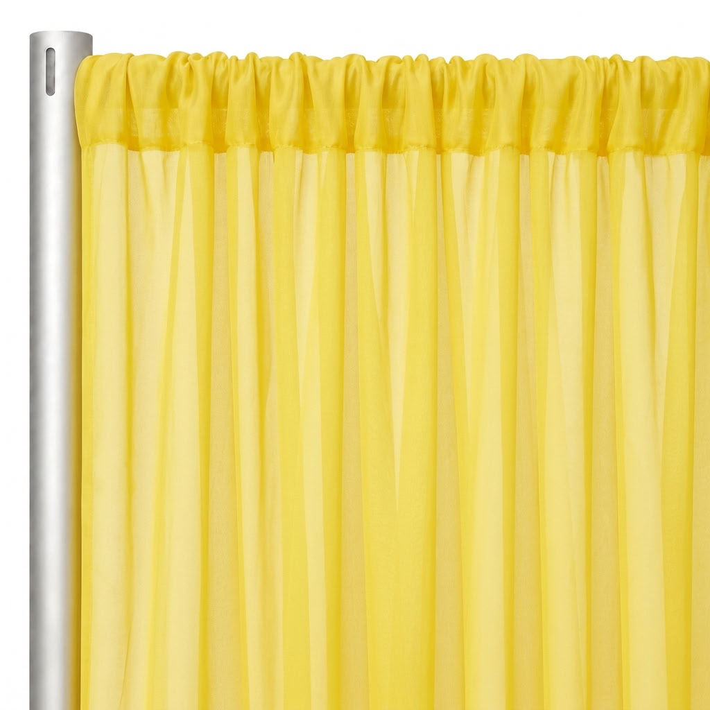 Chiffon Drapery Panel in Spa/Sorbet 615 - hanging panel