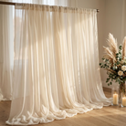Chiffon Drapery Panel in Ivory 1114 - drapery view 5