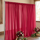 Chiffon Drapery Panel in Raspberry 1205 - drapery view 4