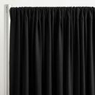 Interlock (Stretch) Drapery Panel in Black - hanging drapery