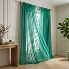 Chiffon Drapery Panel in Jade 1935 - drapery view 7