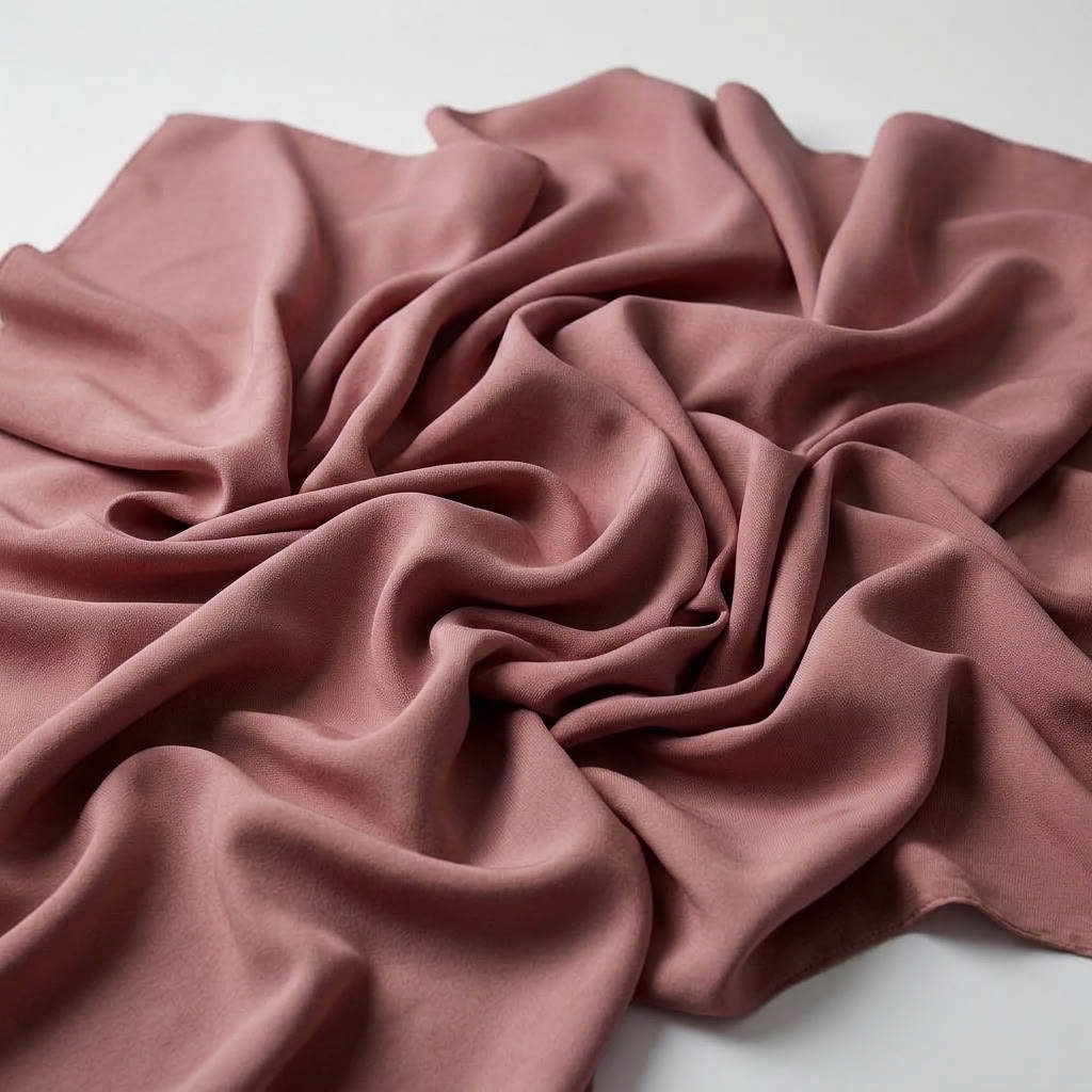 Interlock (Stretch) Drapery Panel in Mauve/D 1801 - fabric detail 1