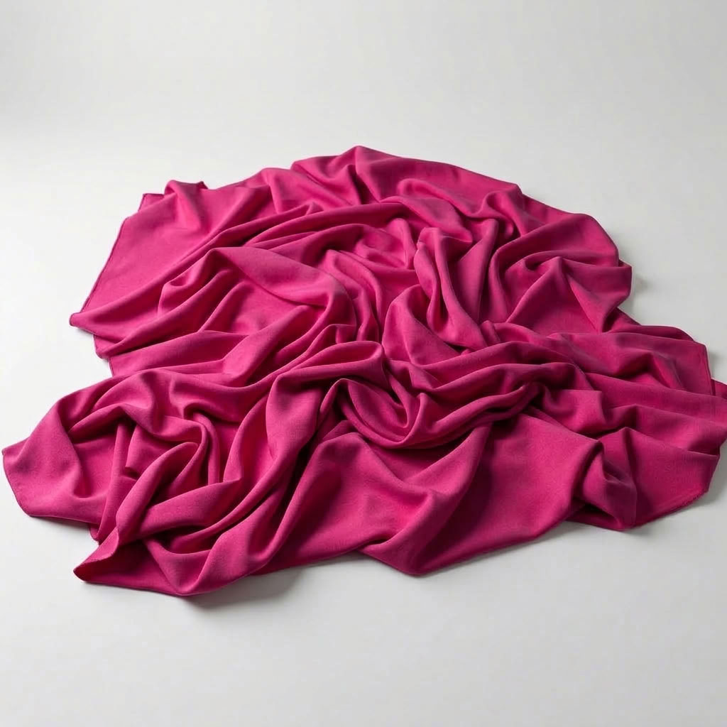 Interlock (Stretch) Wholesale Fabric in Fuchsia 8621 - piled fabric view