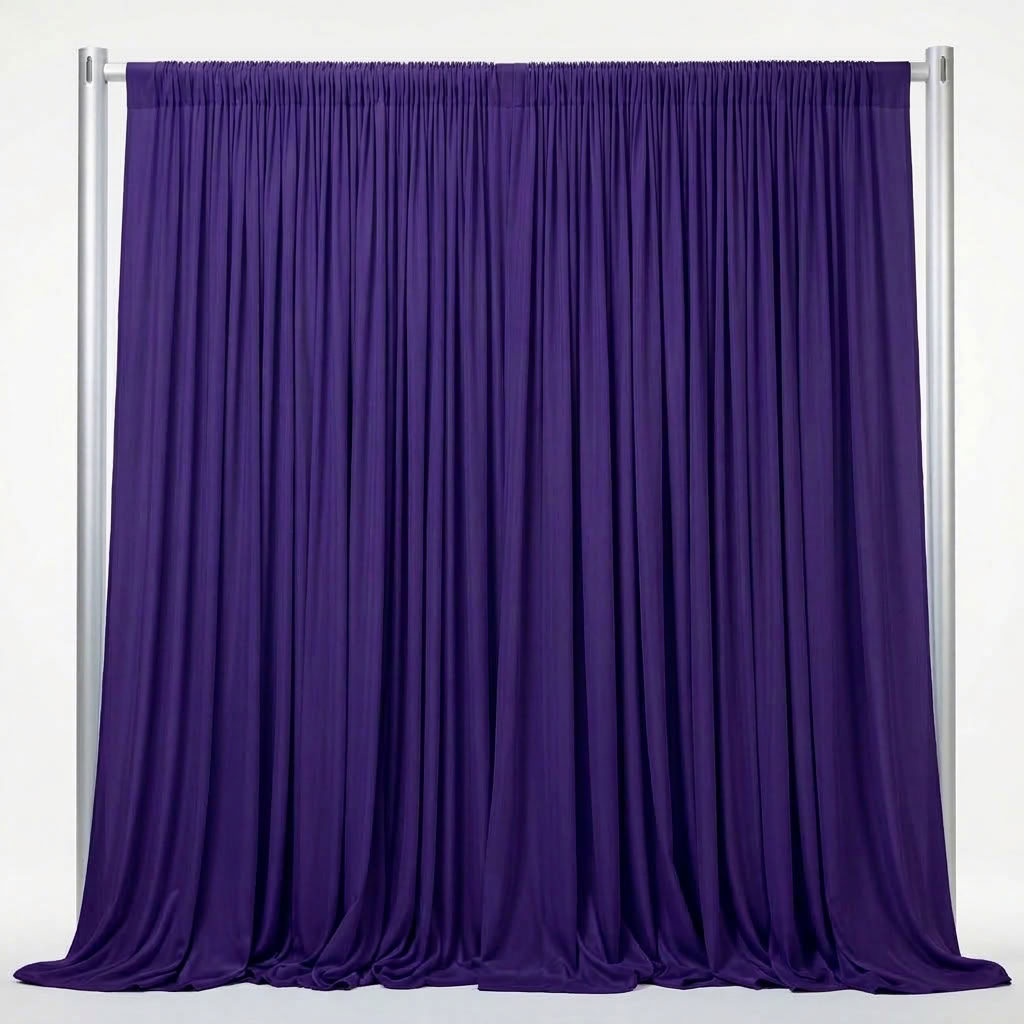 Interlock (Stretch) Drapery Panel in Purple/D 6668 - fabric view 2