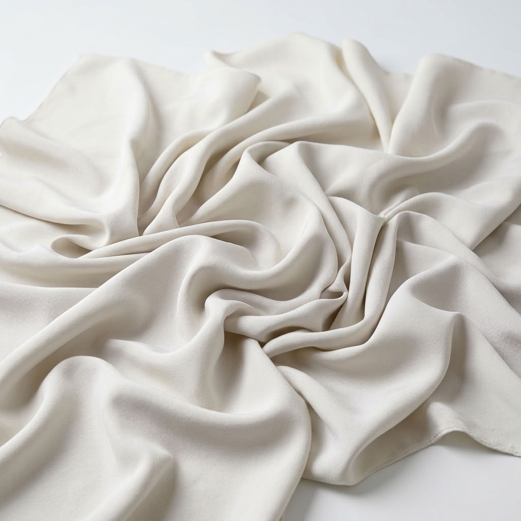 Interlock (Stretch) Drapery Panel in Off/White 7105 - fabric detail 1