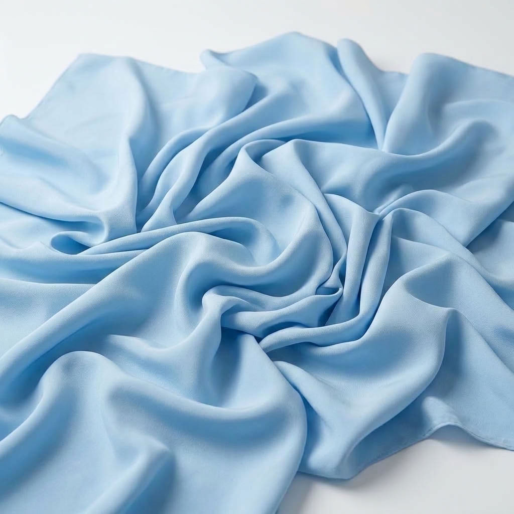 Interlock (Stretch) Drapery Panel in Baby/Blue 1121 - fabric detail 1