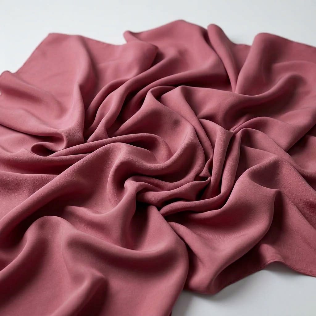Interlock (Stretch) Wholesale Fabric in Rose/D 8177 - loose-fold fabric view