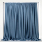 Interlock (Stretch) Drapery Panel in Blue/Dusk 4120 - fabric view 1