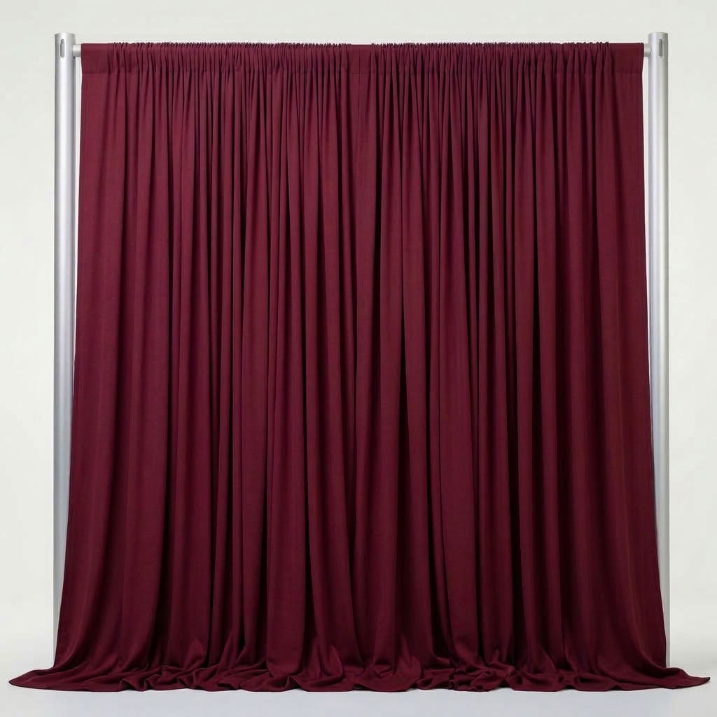 Interlock (Stretch) Drapery Panel in Wine 1401 - fabric view 1