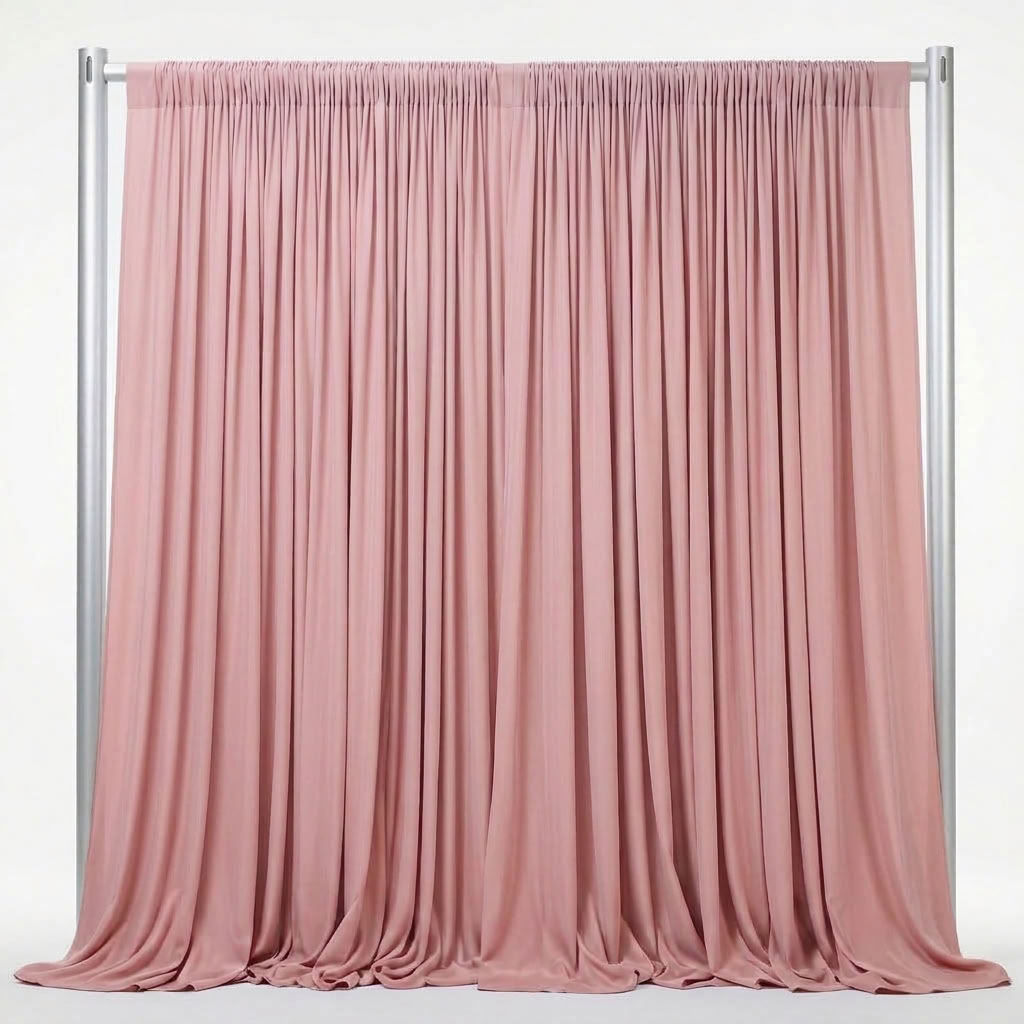 Interlock (Stretch) Drapery Panel in D/Rose 1159 - fabric view 2