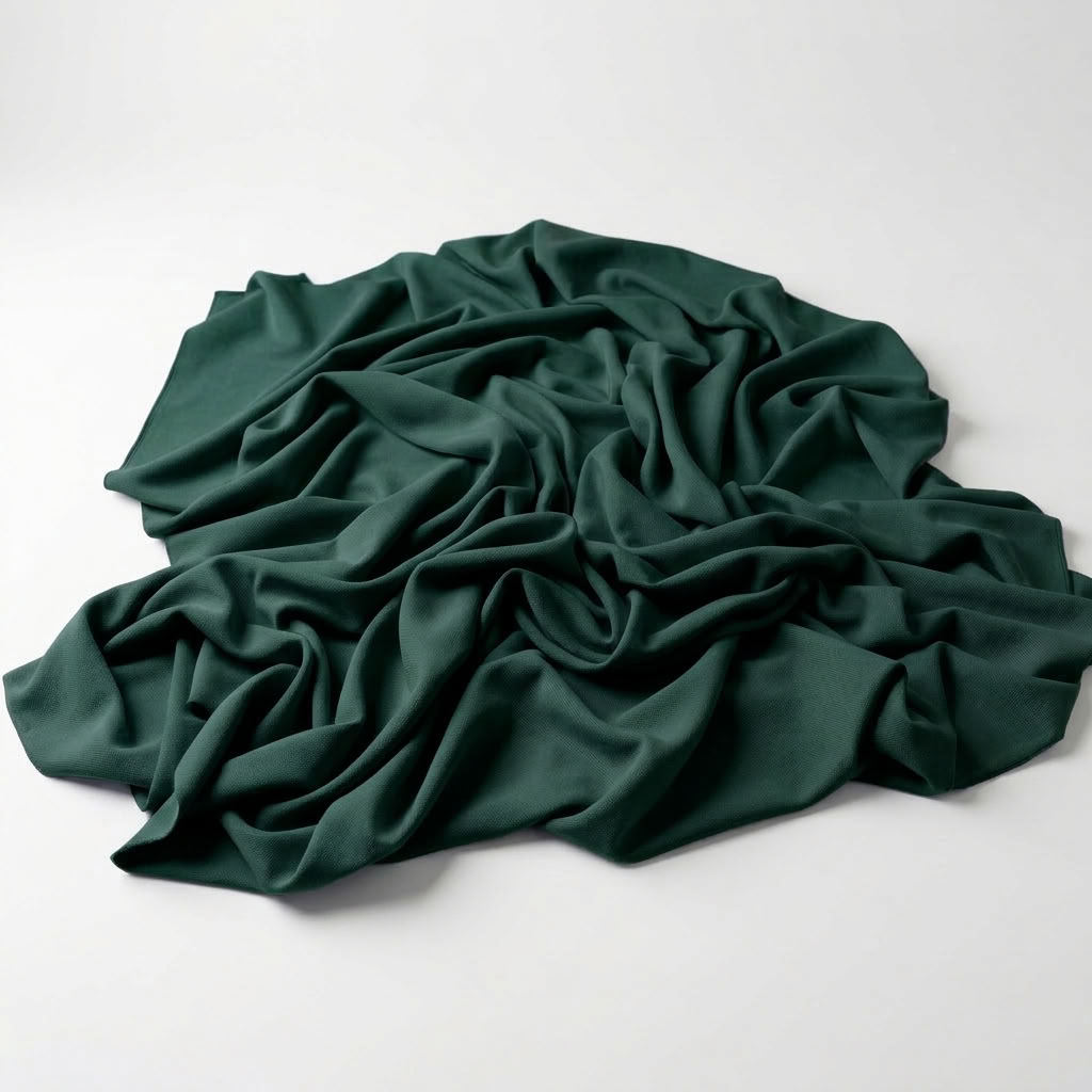 Interlock (Stretch) Drapery Panel in H/Green 1138 - fabric detail 2