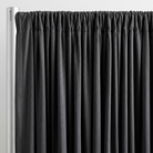 Interlock (Stretch) Drapery Panel in Charcoal 1149 - hanging drapery