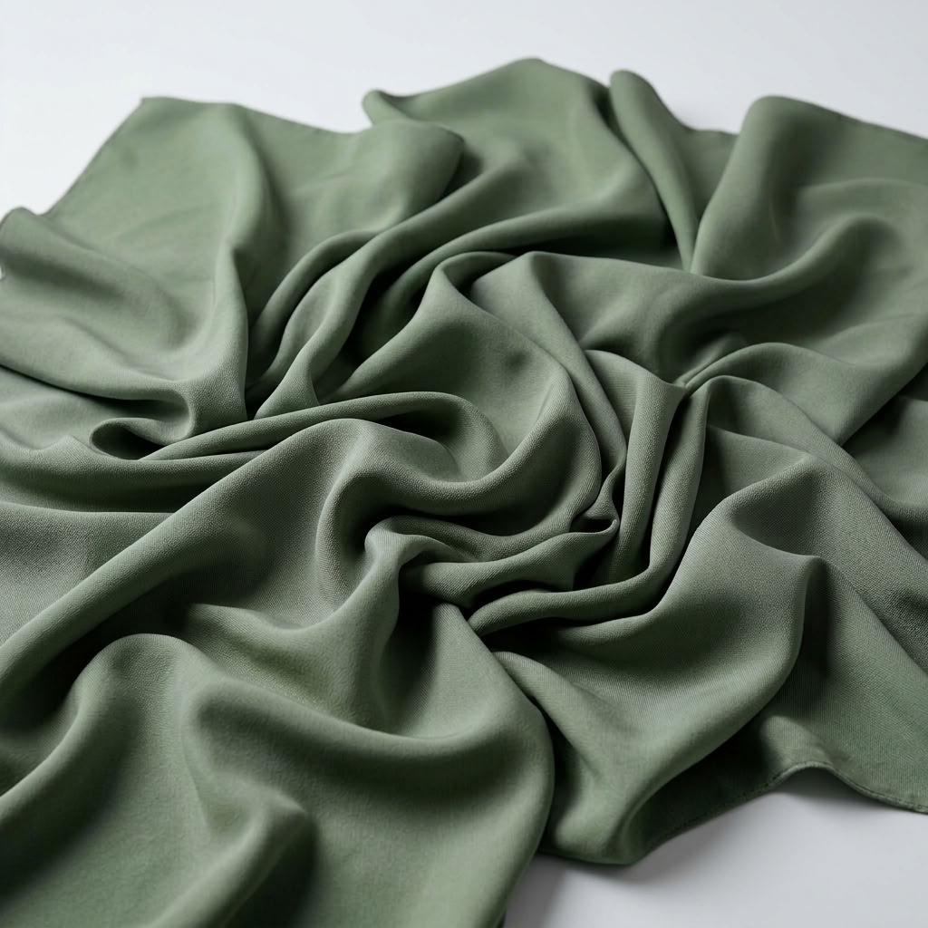Interlock (Stretch) Drapery Panel in Sage/Green 1751 - fabric detail 1