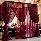 Chiffon Drapery Panel in Burgundy 1232 - drapery view 4