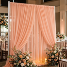 Chiffon Drapery Panel in Peach 4122 - drapery view 3