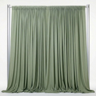 Interlock (Stretch) Drapery Panel in Sage/S 8176 - fabric view 1
