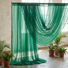 Chiffon Drapery Panel in Emerald 5641 - drapery view 3