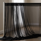 Chiffon Drapery Panel in Black 1115 - drapery view 4