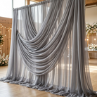 Chiffon Drapery Panel in Silver 0065 - drapery view 4