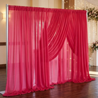 Chiffon Drapery Panel in Raspberry 1205 - drapery view 2