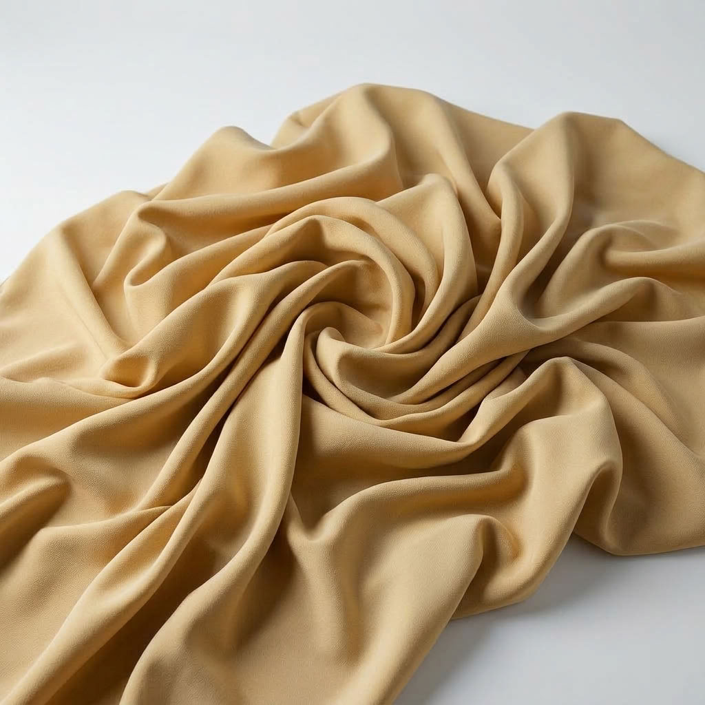 Interlock (Stretch) Drapery Panel in Gold 1424 - fabric detail 1
