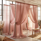 Chiffon Drapery Panel in Rose/Powder 318 - drapery view 4
