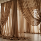 Chiffon Drapery Panel in Tan 2035 - drapery view 6