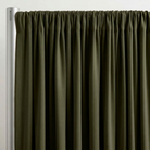 Interlock (Stretch) Drapery Panel in Olive/D 8335 - hanging drapery