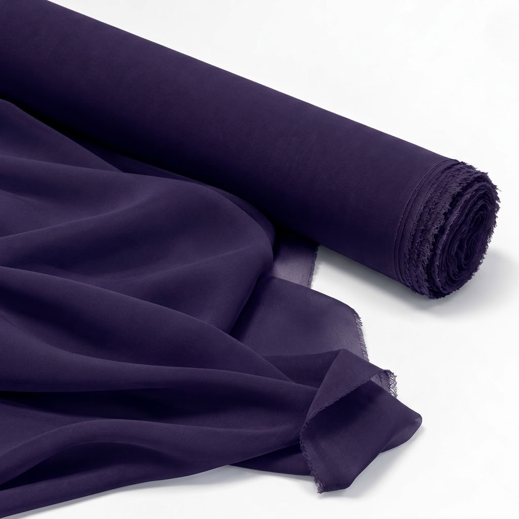 Chiffon wholesale fabric in Purple 1660 - fabric roll