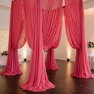 Chiffon Drapery Panel in Raspberry 1205 - drapery view 6