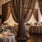 Chiffon Drapery Panel in Taupe/D 1184 - drapery view 6