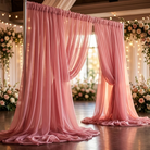 Chiffon Drapery Panel in Pink/Rose 1939 - drapery view 2