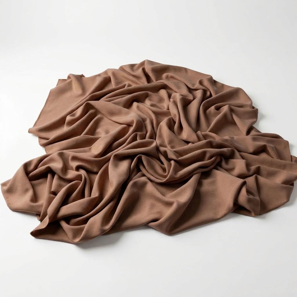 Interlock (Stretch) Drapery Panel in Mocha 1772 - fabric detail 2