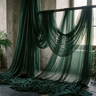 Chiffon Drapery Panel in H/Green 1235 - drapery view 5
