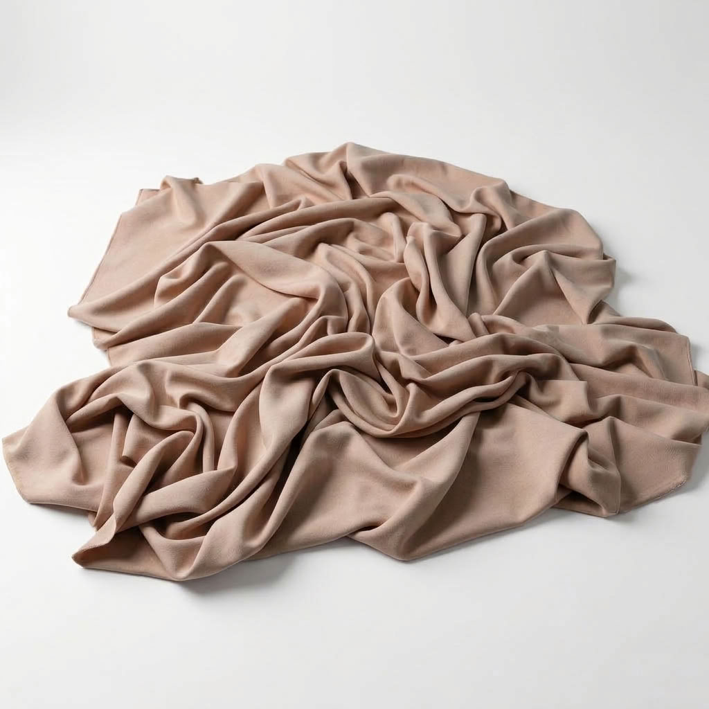 Interlock (Stretch) Wholesale Fabric in Taupe/D 1184 - piled fabric view