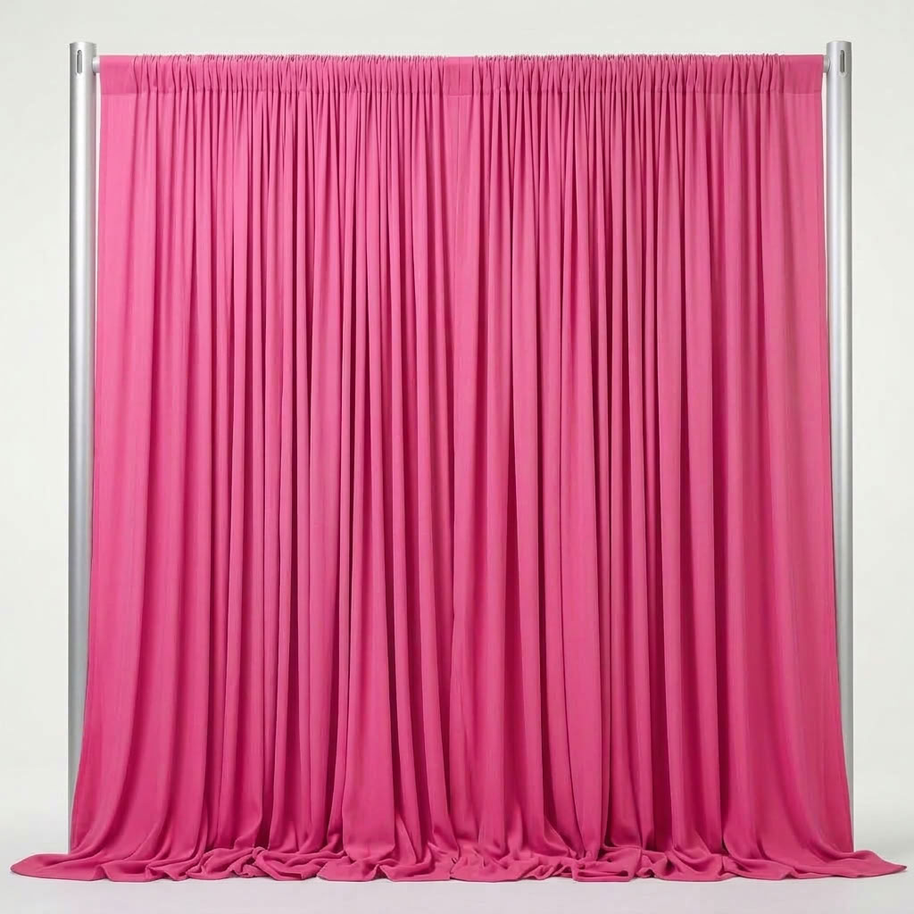 Interlock (Stretch) Drapery Panel in Hot Pink 8198 - fabric view 1
