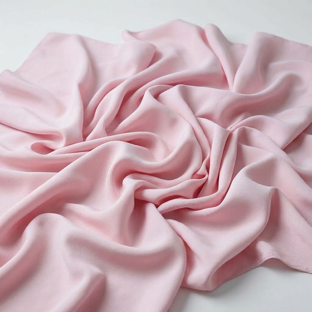 Interlock (Stretch) Wholesale Fabric in Pink 1155 - loose-fold fabric view
