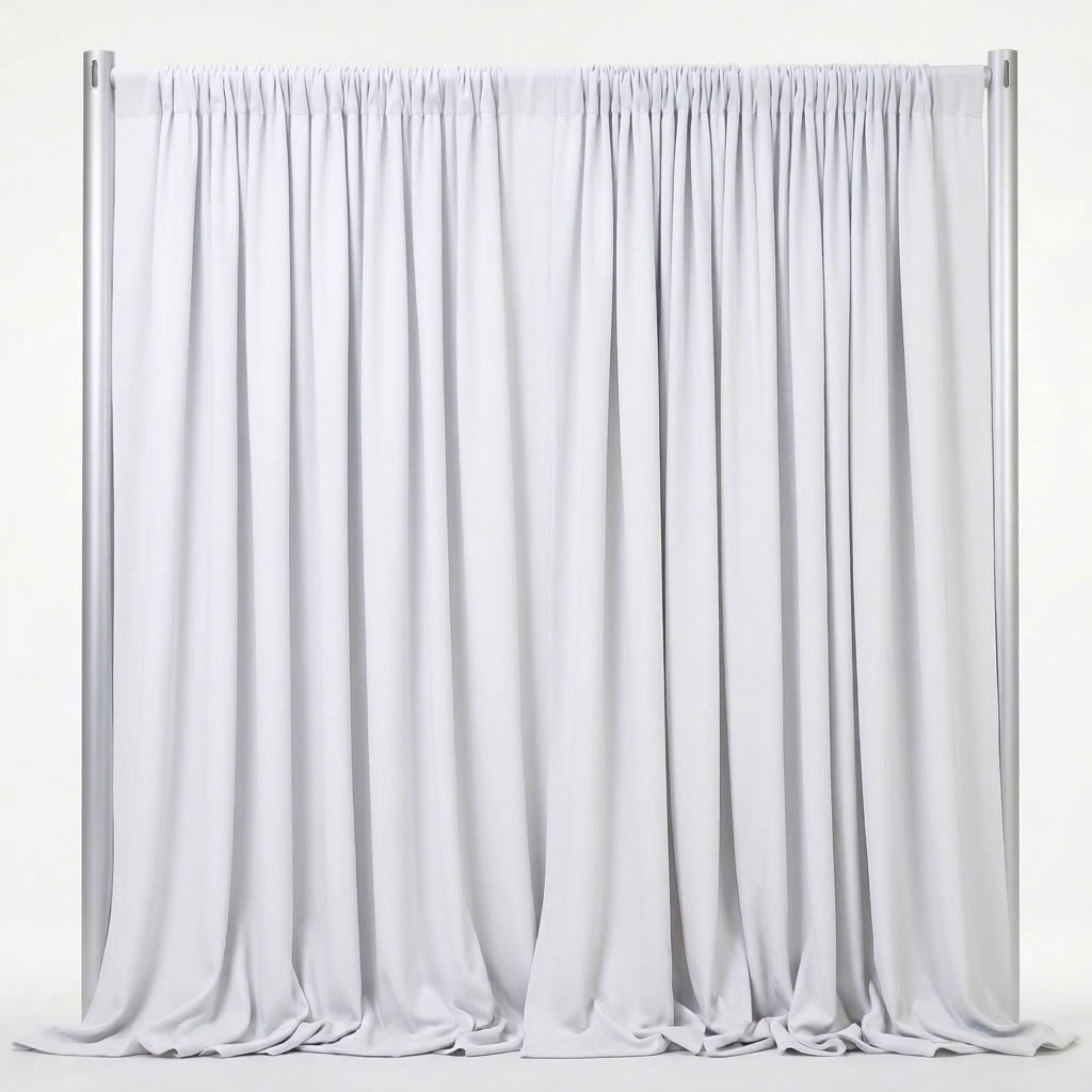 Interlock (Stretch) Drapery Panel in Off/White 7105 - fabric view 1