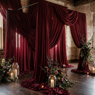 Chiffon Drapery Panel in Red 1190 - drapery view 6