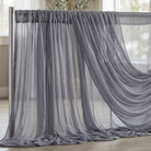 Chiffon Drapery Panel in Gray 8005 - drapery view 6