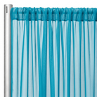 Chiffon Drapery Panel in Turquoise 1142 - hanging panel