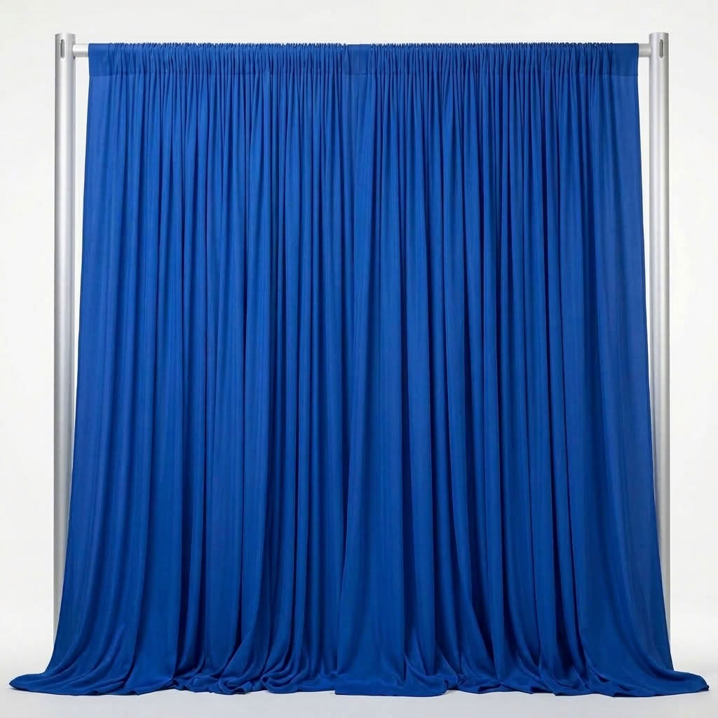 Interlock (Stretch) Drapery Panel in Royal 1144 - fabric view 2