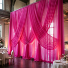 Chiffon Drapery Panel in Fuchsia 1229 - drapery view 8