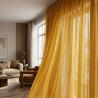 Chiffon Drapery Panel in Gold 1189 - drapery view 5