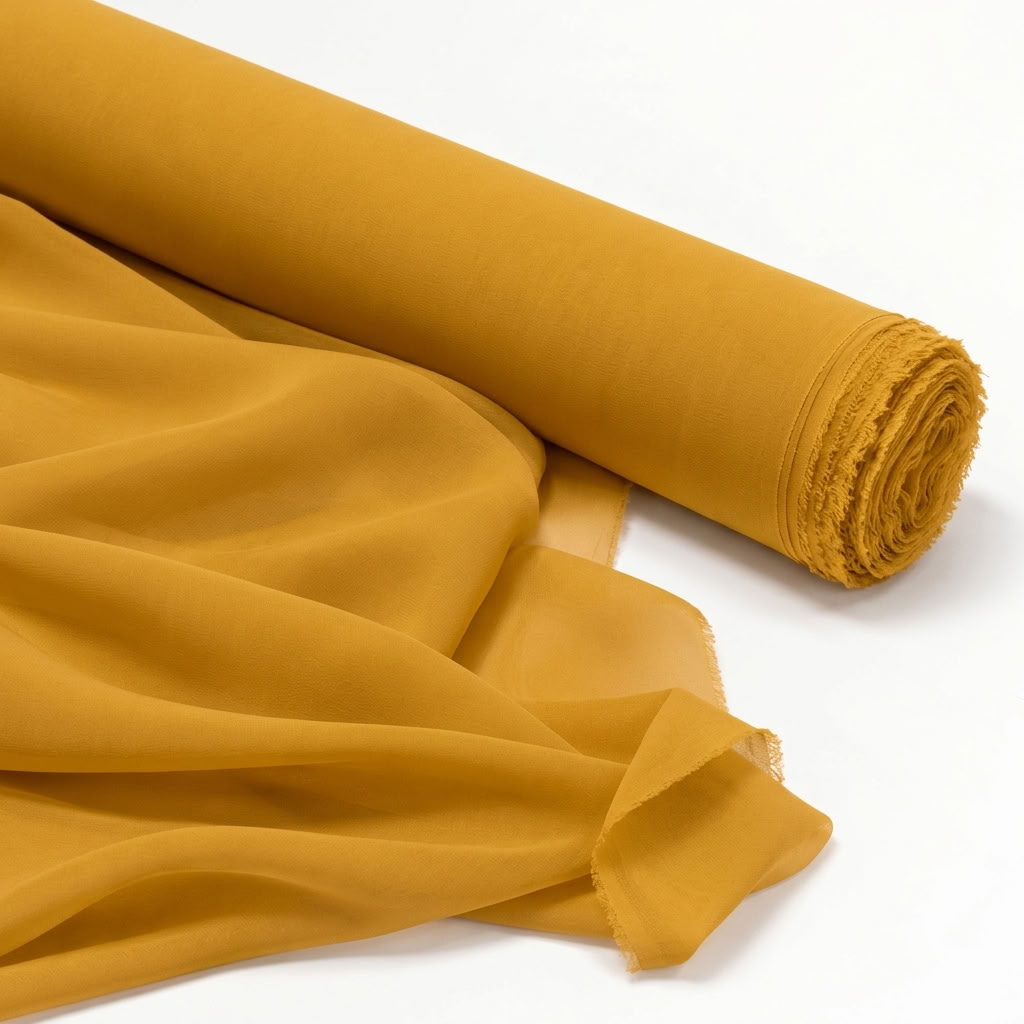 Chiffon Drapery Panel in Gold 1189 - fabric roll
