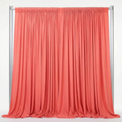 Interlock (Stretch) Drapery Panel in Coral/Kiss 1216 - fabric view 2