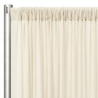 Interlock (Stretch) Drapery Panel in Ivory/D 1113 - hanging drapery
