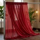 Chiffon Drapery Panel in Red 1192 - drapery view 8