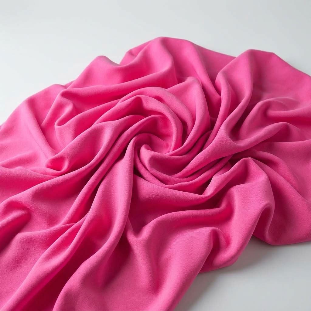 Interlock (Stretch) Wholesale Fabric in Hot Pink 8198 - loose-fold fabric view