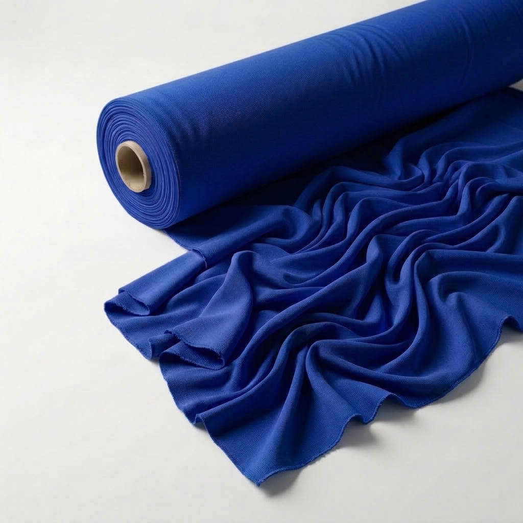 Interlock (Stretch) Drapery Panel in Royal/BRT 1348 - fabric roll